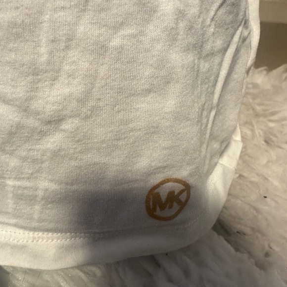 Michael Kors White Tee with Silver Studded Logo - Picture 5 of 6